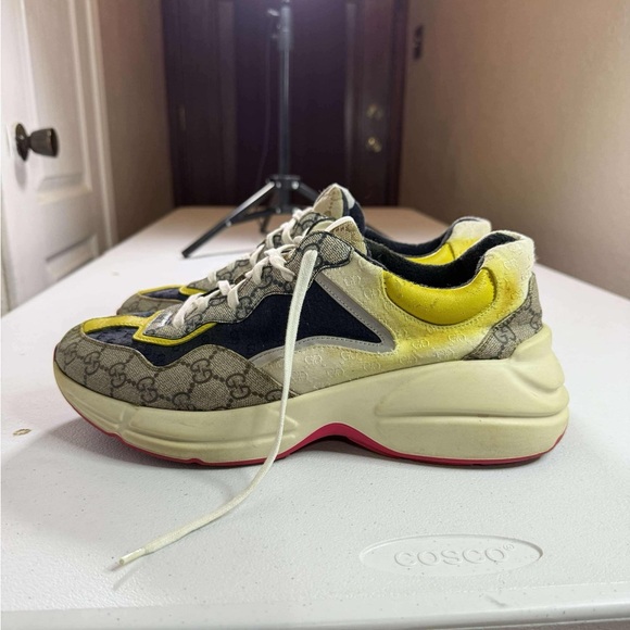 Gucci Rhyton chunky sole sneakers Sz 10 no insoles - Picture 3 of 16